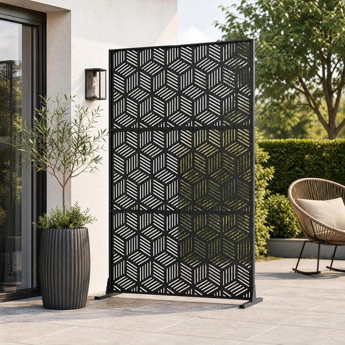 Freestanding metal privacy - metal,