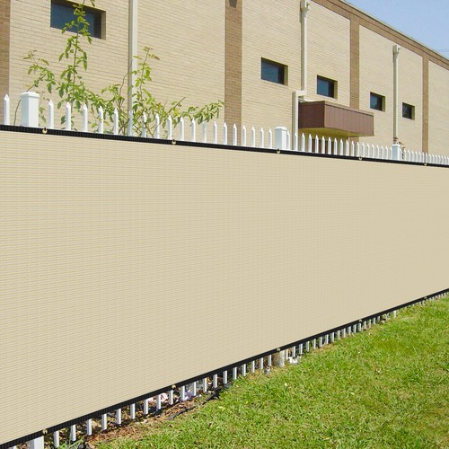 16ft beige privacy fence - beige,