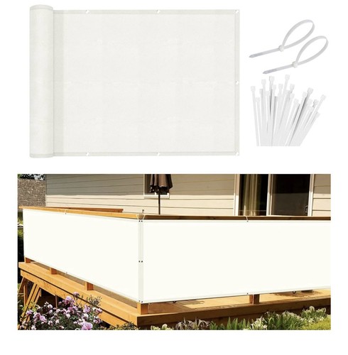 Cream balcony privacy - cream,